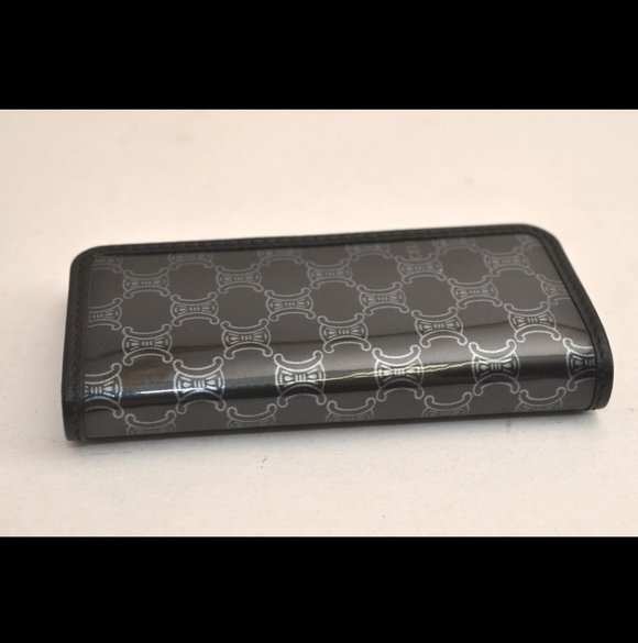 🔥 NWT Authentic CELINE Macadam Blason Vinyl Leather 6 Hooks Key Case - Picture 5 of 15